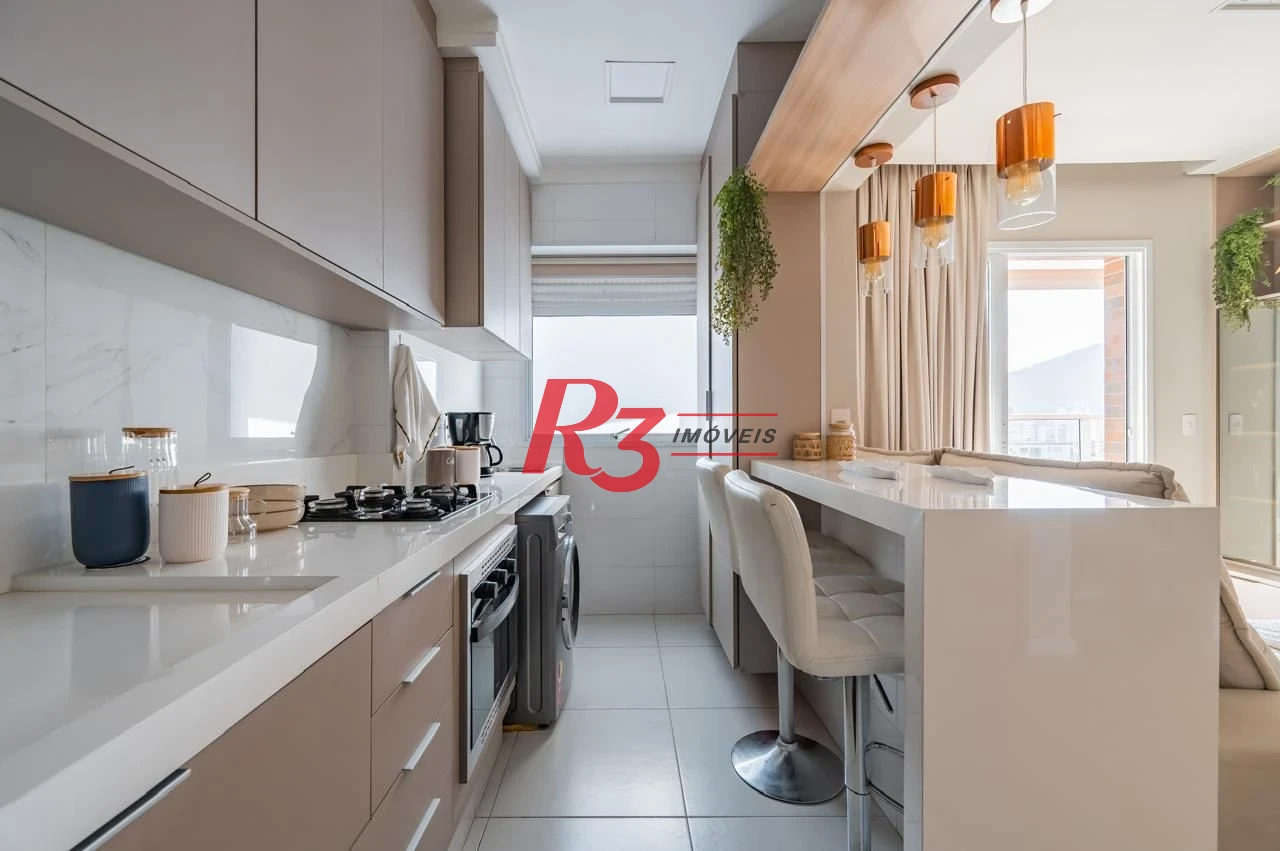 Studio com 1 dormitório à venda, 43 m² por R$ 600.000,00 - Campo Grande - Santos/SP