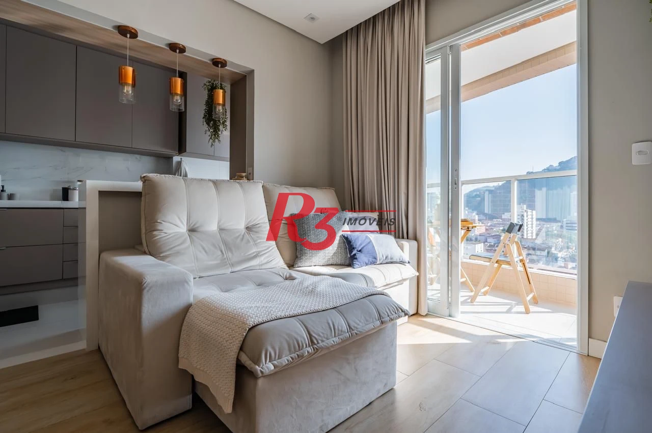 Studio com 1 dormitório à venda, 43 m² por R$ 600.000,00 - Campo Grande - Santos/SP