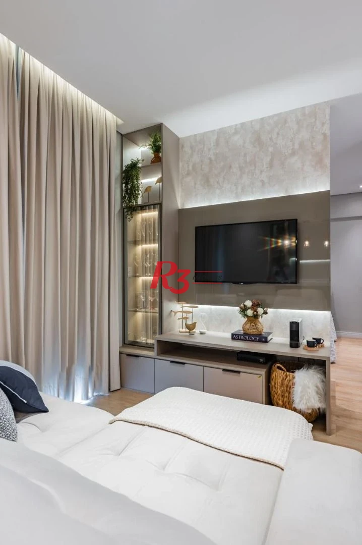 Studio com 1 dormitório à venda, 43 m² por R$ 600.000,00 - Campo Grande - Santos/SP