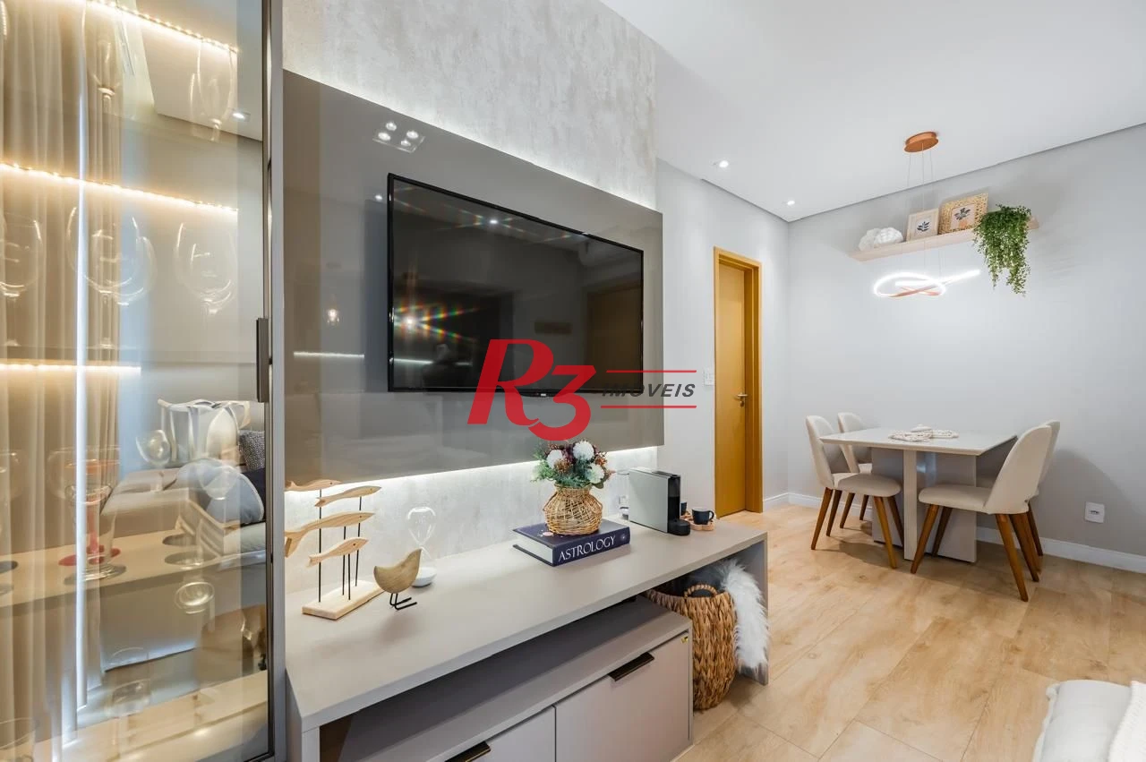 Studio com 1 dormitório à venda, 43 m² por R$ 600.000,00 - Campo Grande - Santos/SP