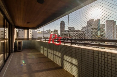 Apartamento com 4 dormitórios para alugar, 212 m² por R$ 18.000,00/mês - Boqueirão - Santos/SP