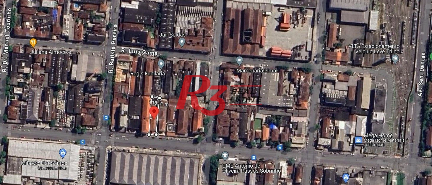 Terreno à venda, 490 m² por R$ 1.700.000,00 - Macuco - Santos/SP