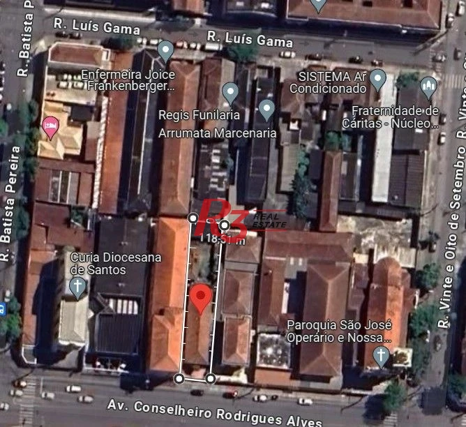 Terreno à venda, 490 m² por R$ 1.700.000,00 - Macuco - Santos/SP