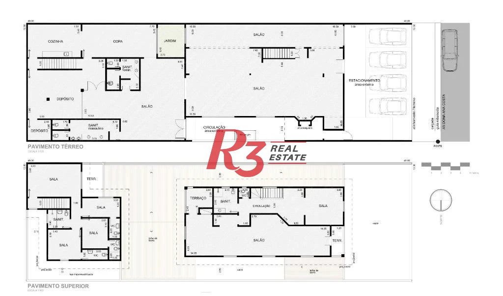 Sobrado para alugar, 667 m² por R$ 15.000,00/mês - Vila Matias - Santos/SP