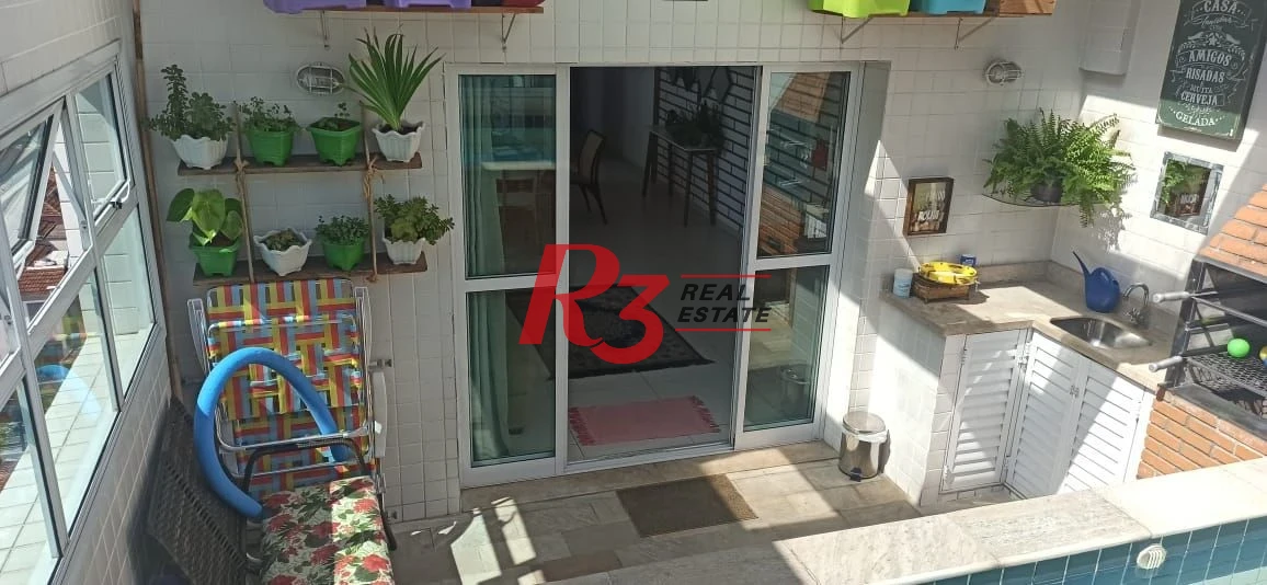 Apartamento Duplex à venda, 208 m² por R$ 1.290.000,00 - Marapé - Santos/SP