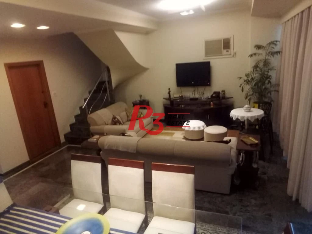 Apartamento Duplex com 3 dormitórios à venda, 200 m² por R$ 1.350.000,00 - Gonzaga - Santos/SP