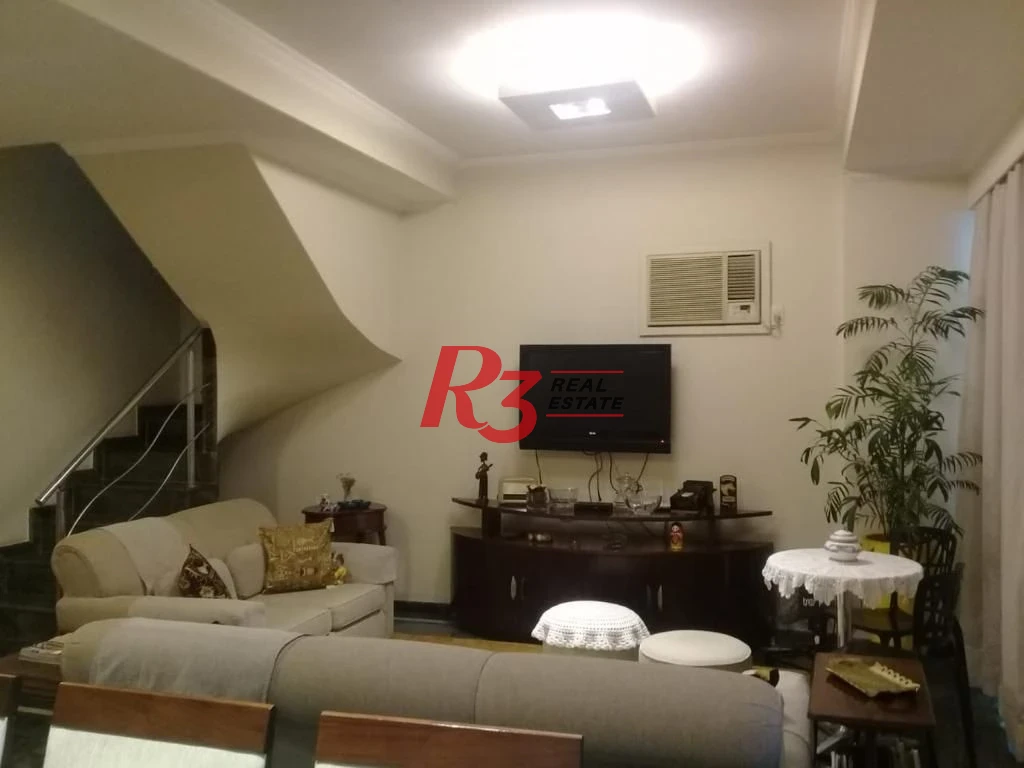 Apartamento Duplex com 3 dormitórios à venda, 200 m² por R$ 1.350.000,00 - Gonzaga - Santos/SP