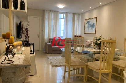 Apartamento com 2 dormitórios à venda, 90 m² por R$ 780.000,00 - Gonzaga - Santos/SP