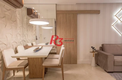 Apartamento com 1 dormitório, 57 m² - venda por R$ 870.000,00 ou aluguel por R$ 6.500,00/mês - Gonzaga - Santos/SP