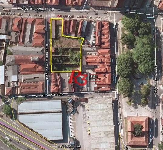 Terreno, 1443 m² - venda por R$ 3.670.000,00 ou aluguel por R$ 23.716,00/mês - Centro - Santos/SP