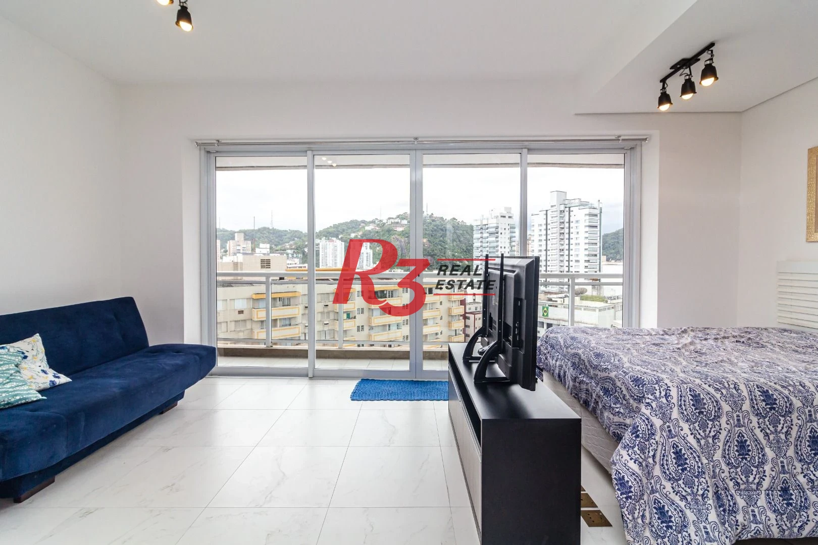 Studio com 1 dormitório para alugar, 51 m² por R$ 5.200,00/mês - José Menino - Santos/SP