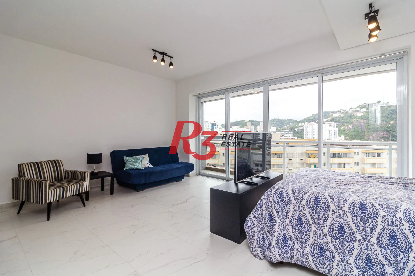 Studio com 1 dormitório para alugar, 51 m² por R$ 5.200,00/mês - José Menino - Santos/SP