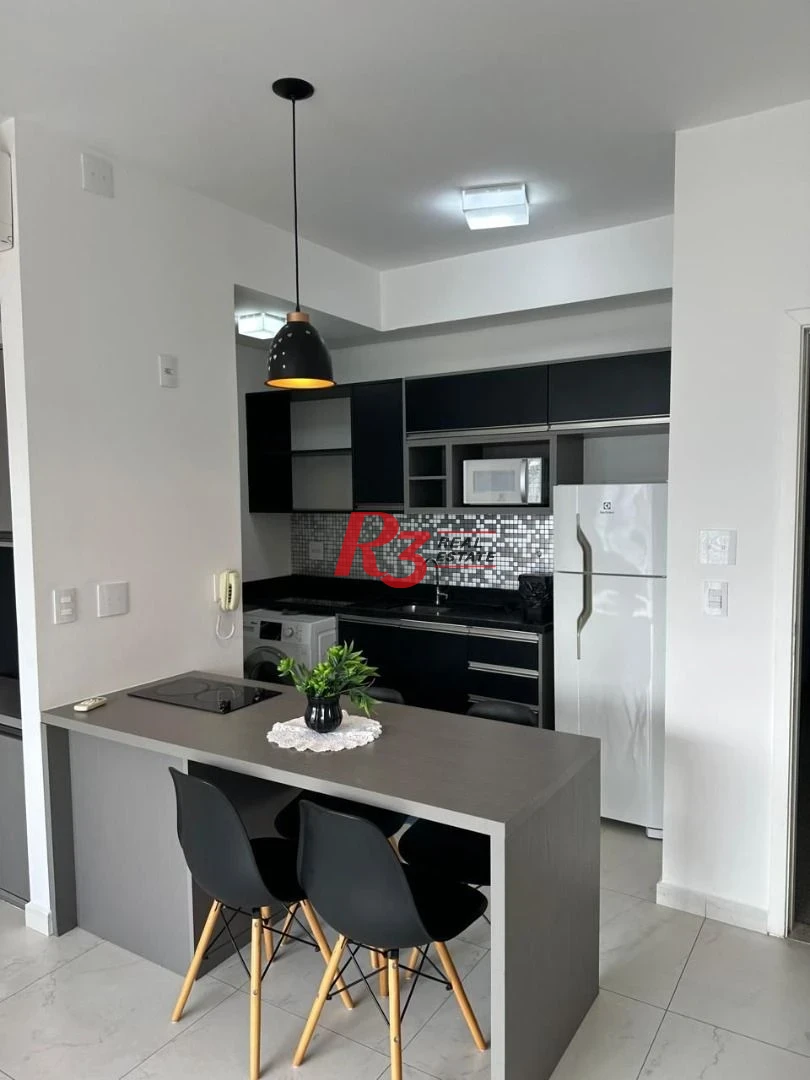Studio com 1 dormitório para alugar, 51 m² por R$ 5.200,00/mês - José Menino - Santos/SP