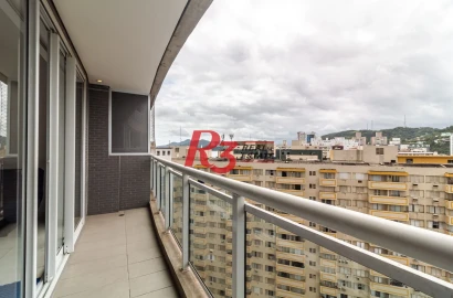 Studio com 1 dormitório para alugar, 51 m² por R$ 5.200,00/mês - José Menino - Santos/SP