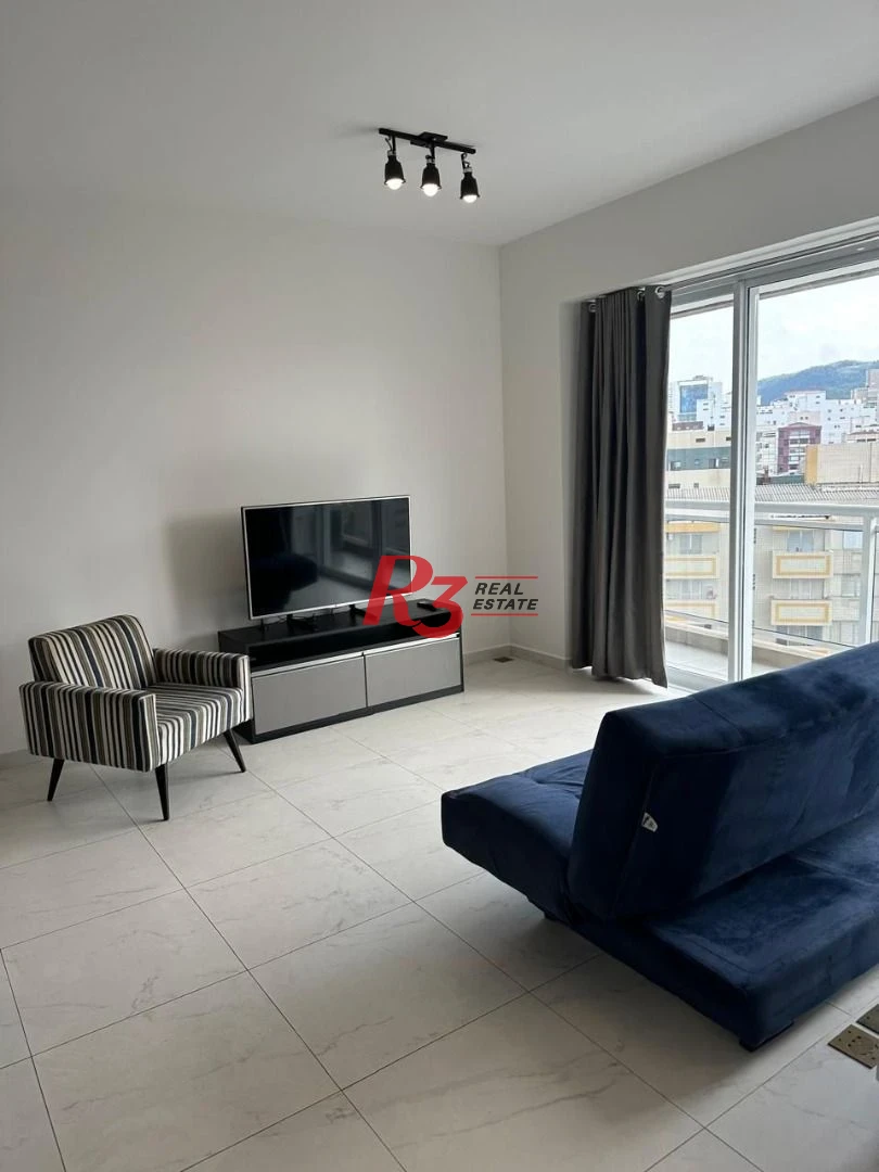 Studio com 1 dormitório para alugar, 51 m² por R$ 5.200,00/mês - José Menino - Santos/SP
