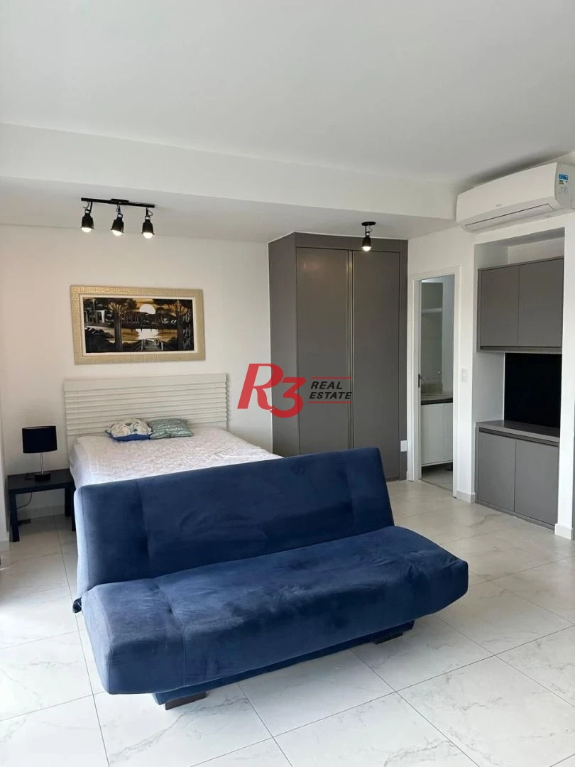 Studio com 1 dormitório para alugar, 51 m² por R$ 5.200,00/mês - José Menino - Santos/SP