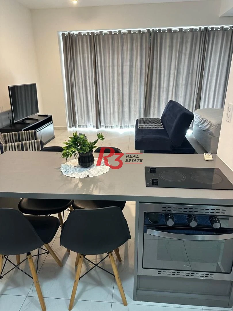 Studio com 1 dormitório para alugar, 51 m² por R$ 5.200,00/mês - José Menino - Santos/SP