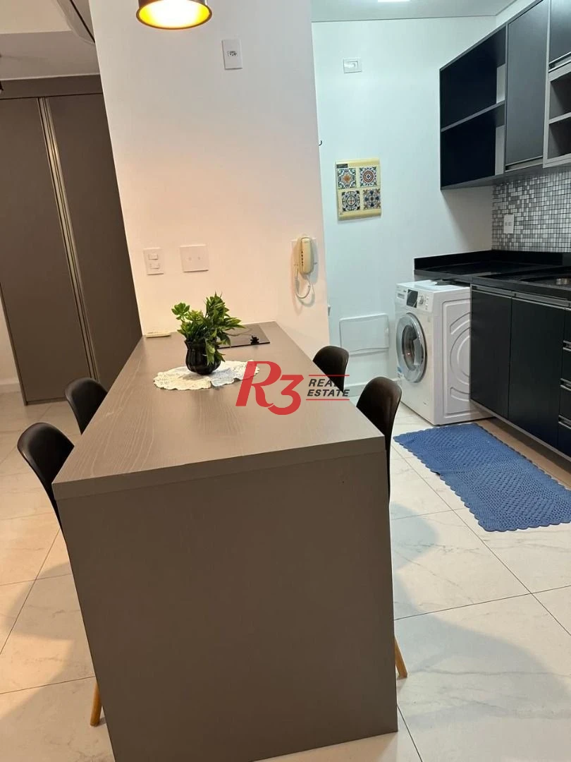 Studio com 1 dormitório para alugar, 51 m² por R$ 5.200,00/mês - José Menino - Santos/SP