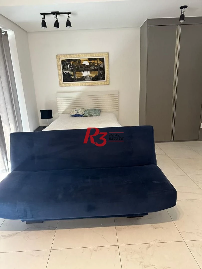 Studio com 1 dormitório para alugar, 51 m² por R$ 5.200,00/mês - José Menino - Santos/SP