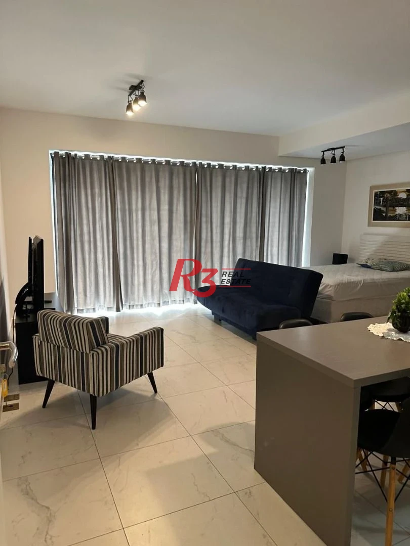 Studio com 1 dormitório para alugar, 51 m² por R$ 5.200,00/mês - José Menino - Santos/SP