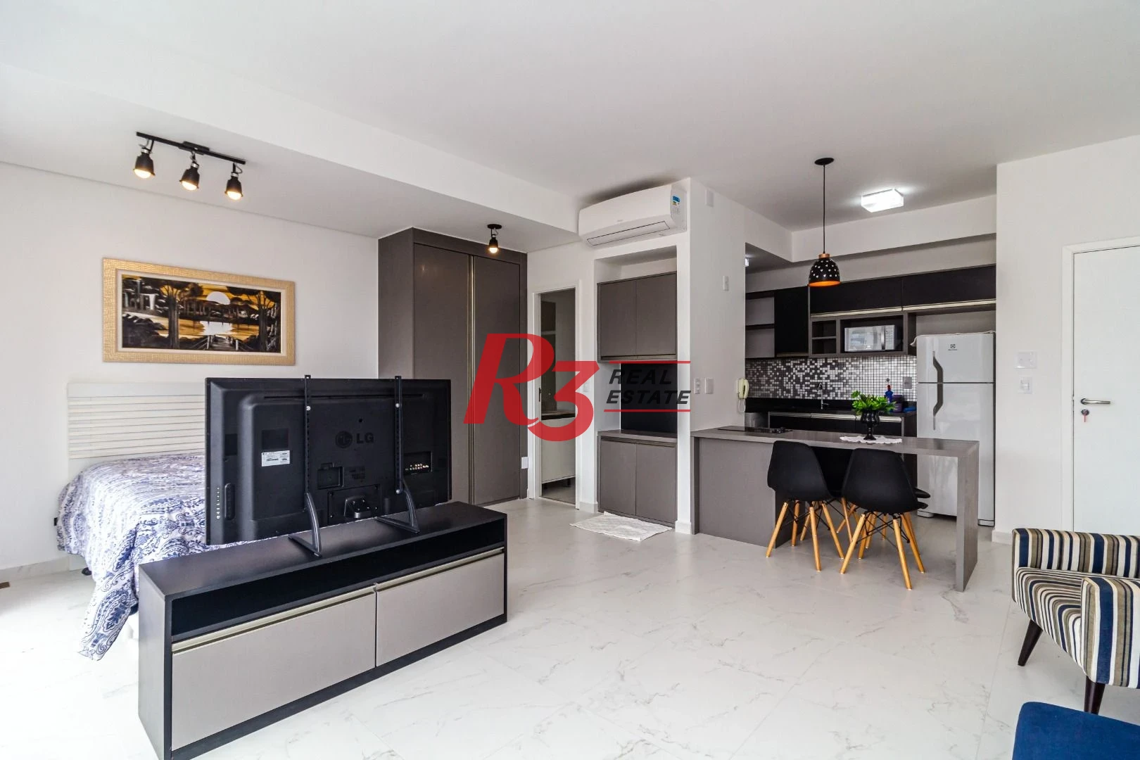 Studio com 1 dormitório para alugar, 51 m² por R$ 5.200,00/mês - José Menino - Santos/SP