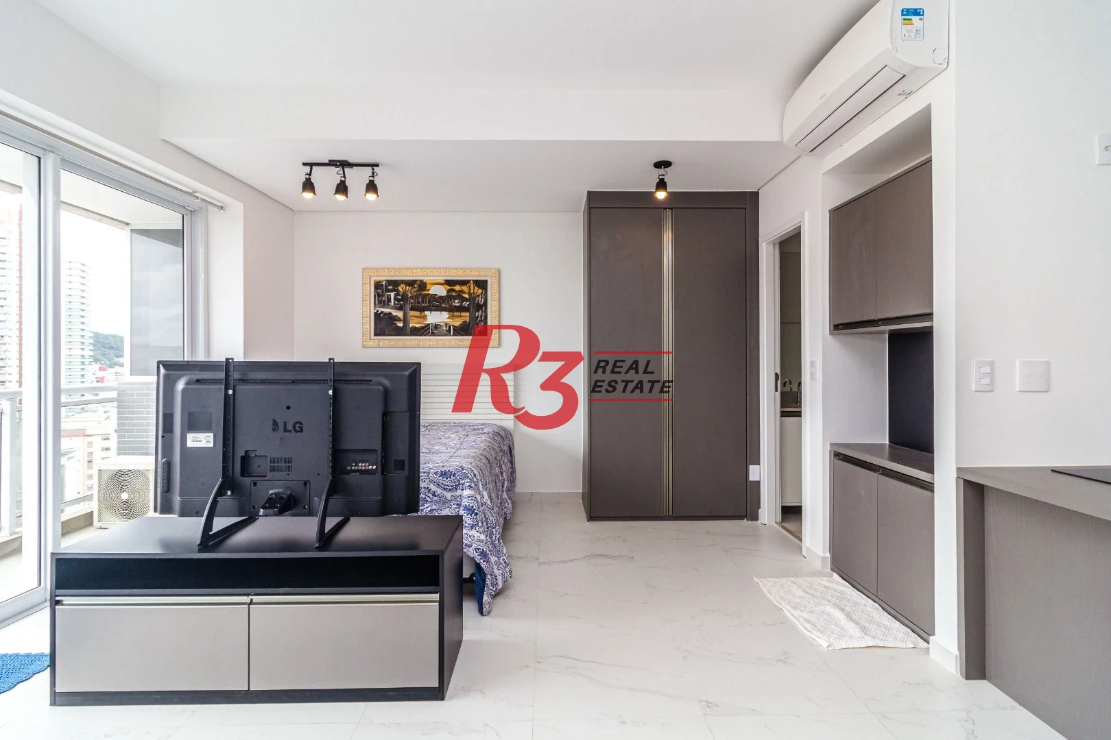 Studio com 1 dormitório para alugar, 51 m² por R$ 5.200,00/mês - José Menino - Santos/SP