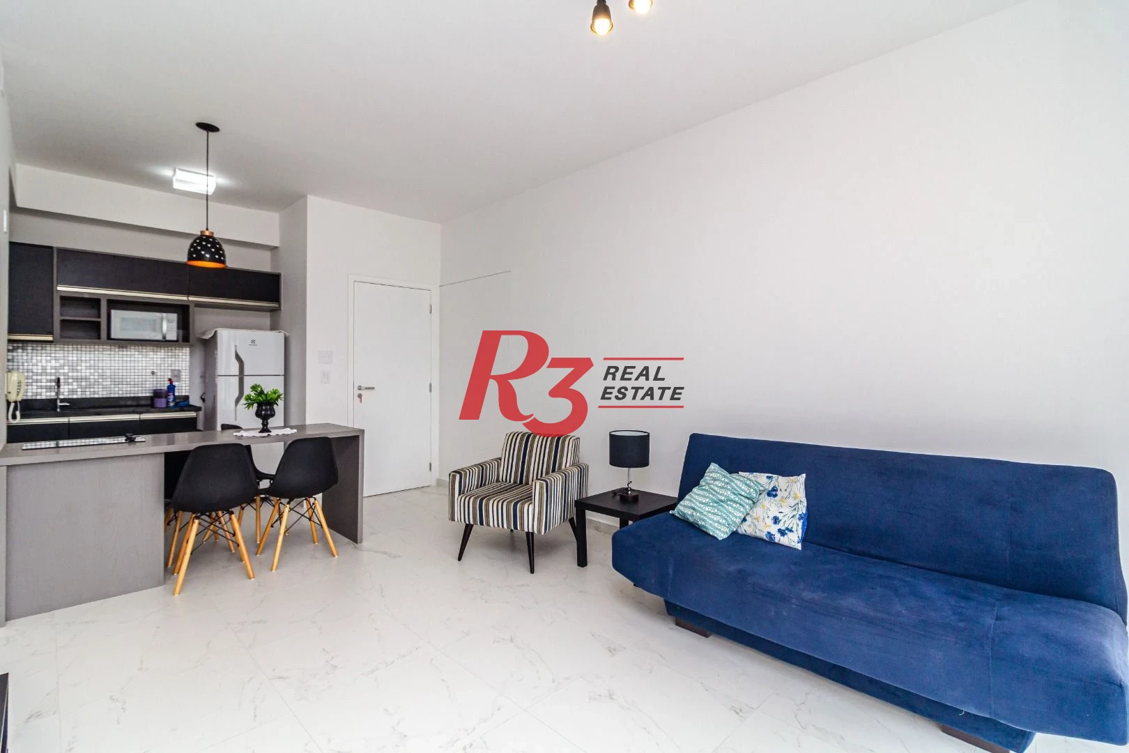 Studio com 1 dormitório para alugar, 51 m² por R$ 5.200,00/mês - José Menino - Santos/SP