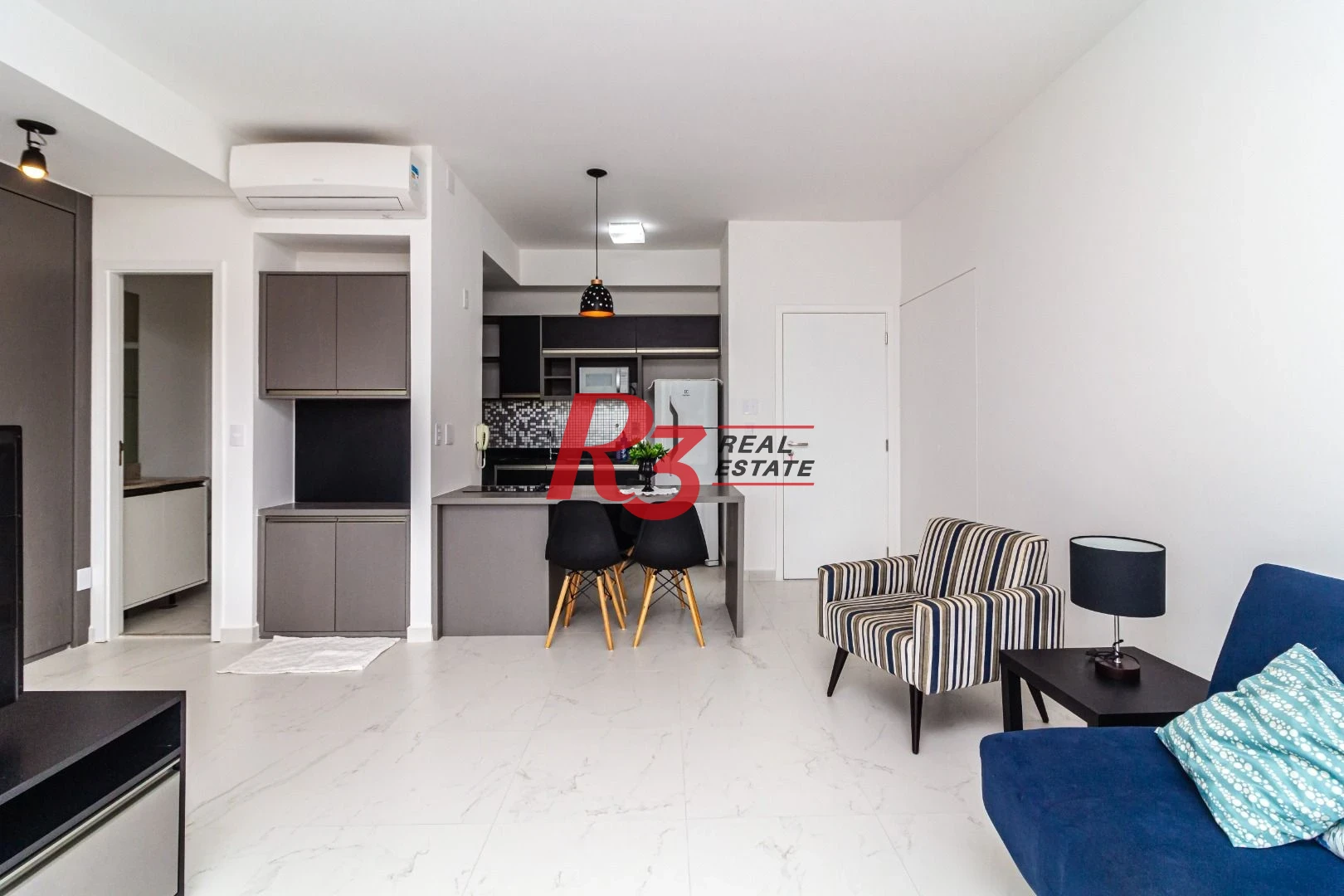 Studio com 1 dormitório para alugar, 51 m² por R$ 5.200,00/mês - José Menino - Santos/SP