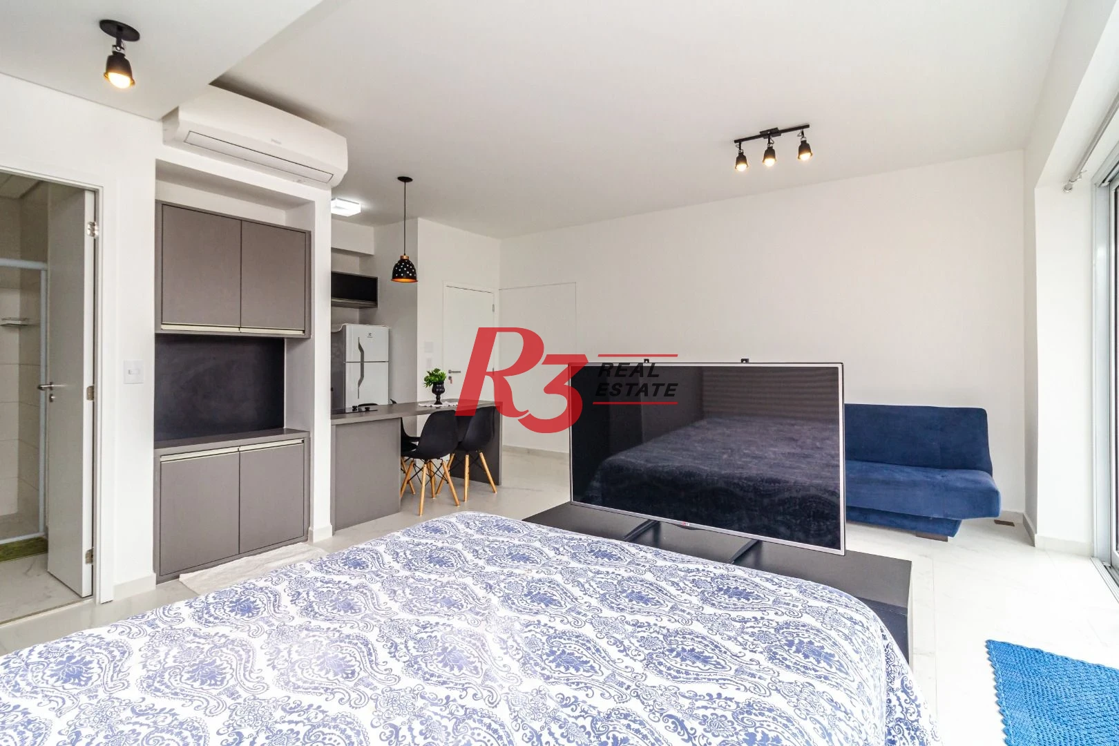 Studio com 1 dormitório para alugar, 51 m² por R$ 5.200,00/mês - José Menino - Santos/SP