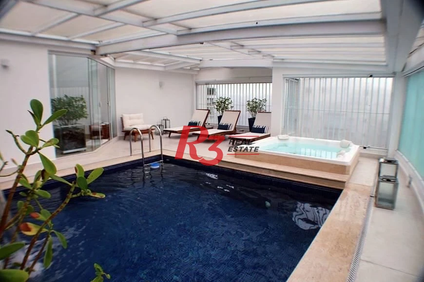 Cobertura com 4 dormitórios à venda, 600 m² por R$ 10.700.000,00 - Ponta da Praia - Santos/SP