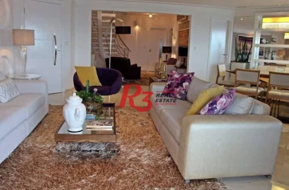 Cobertura com 4 dormitórios à venda, 600 m² por R$ 10.700.000,00 - Ponta da Praia - Santos/SP
