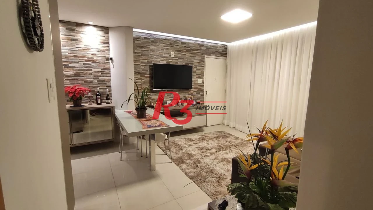 Apartamento com 2 dormitórios à venda, 72 m² por R$ 480.000,00 - Encruzilhada - Santos/SP