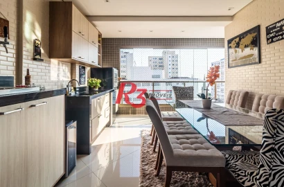 Apartamento com 3 dormitórios, 128 m² - venda por R$ 2.450.000,00 ou aluguel por R$ 19.500,00/mês - Embaré - Santos/SP