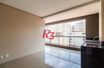 Apartamento com 3 dormitórios à venda, 128 m² - Embaré - Santos/SP