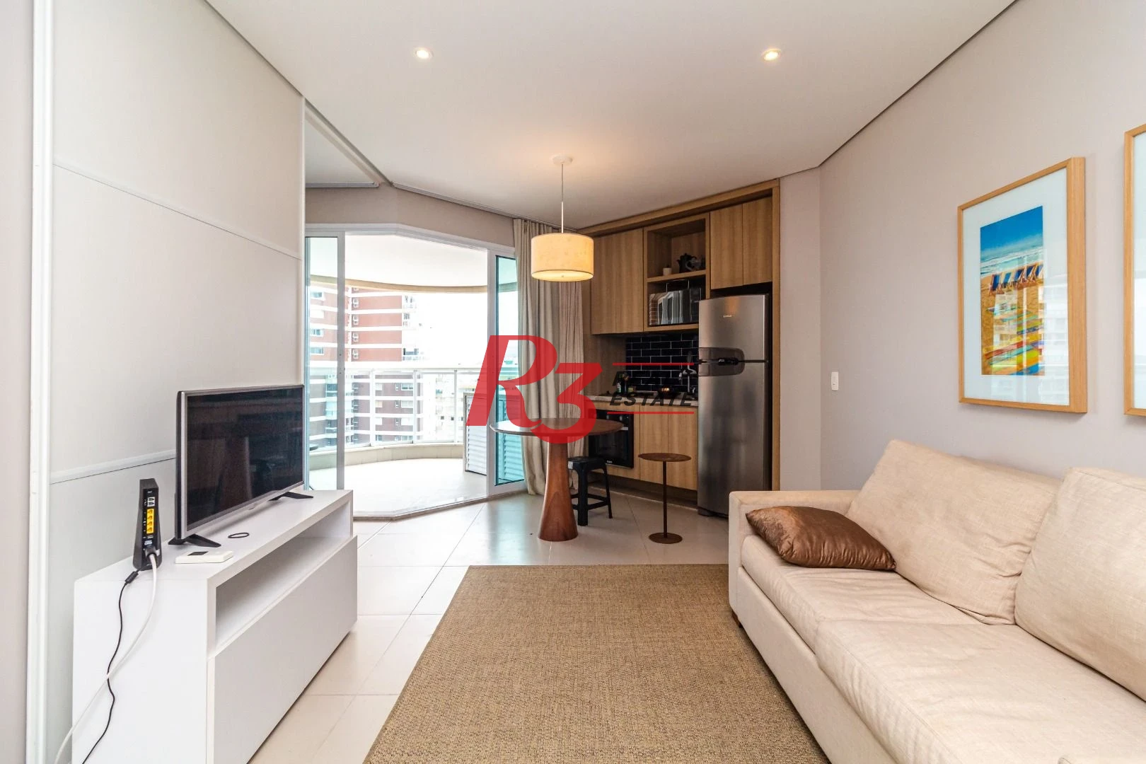 Apartamento com 1 dormitório para alugar, 45 m² por R$ 5.900,00/mês - Pompéia - Santos/SP