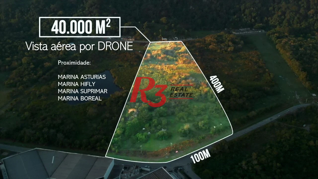 Terreno à venda, 40000 m² por R$ 12.000.000,00 - Cing - Guarujá/SP