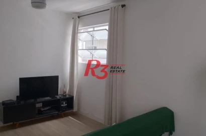 Kitnet com 1 dormitório à venda, 40 m² por R$ 375.000,00 - Gonzaga - Santos/SP