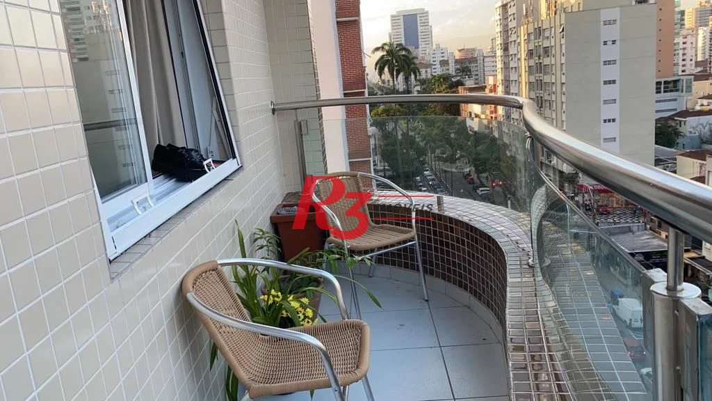 Apartamento com 3 dormitórios à venda, 140 m² por R$ 1.150.000,00 - Boqueirão - Santos/SP