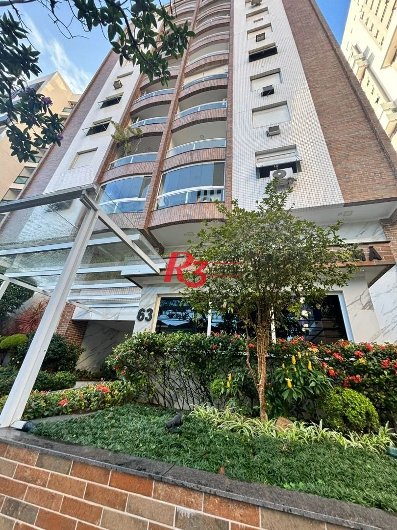 Apartamento para alugar, 115 m² por R$ 5.647,00/mês - Gonzaga - Santos/SP