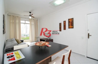 Apartamento com 1 dormitório à venda, 60 m² por R$ 550.000,00 - Boqueirão - Santos/SP