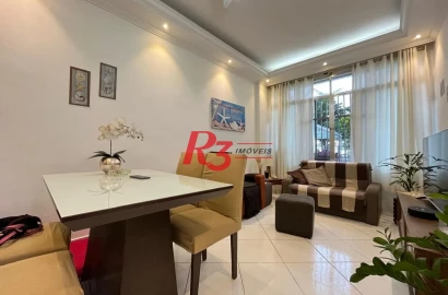 Apartamento com 2 dormitórios à venda, 78 m² por R$ 557.000,00 - Embaré - Santos/SP