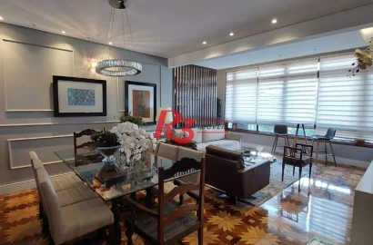 Apartamento com 4 dormitórios à venda, 180 m² por R$ 2.000.000,00 - Gonzaga - Santos/SP