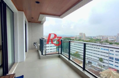 Apartamento com 1 dormitório para alugar, 54 m² por R$ 5.000,02/mês - Boqueirão - Santos/SP
