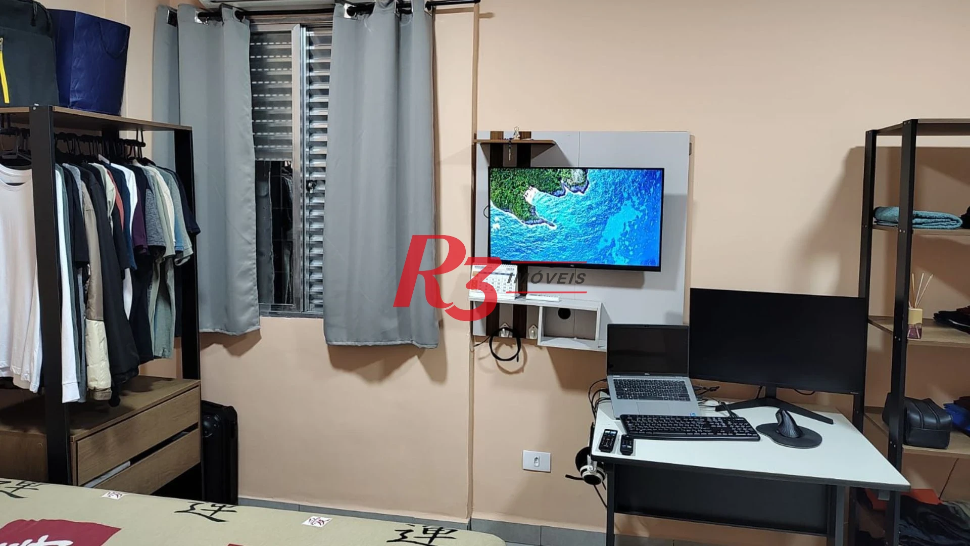 Kitnet com 1 dormitório para alugar, 26 m² por R$ 3.000,02/mês - Gonzaga - Santos/SP