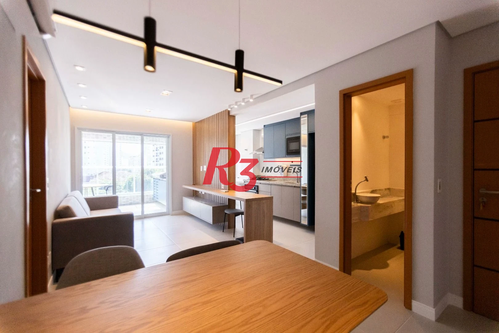 Apartamento com 1 dormitório para alugar, 66 m² por R$ 7.000,02/mês - Vila Rica - Santos/SP