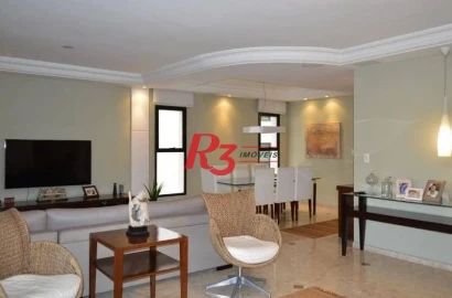 Apartamento com 3 dormitórios à venda, 227 m² por R$ 2.200.000,00 - Boqueirão - Santos/SP