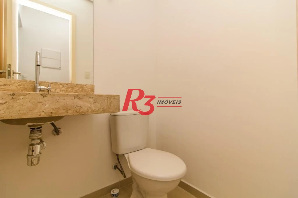 Apartamento com 1 dormitório para alugar, 54 m² por R$ 3.900,02/mês - Gonzaga - Santos/SP