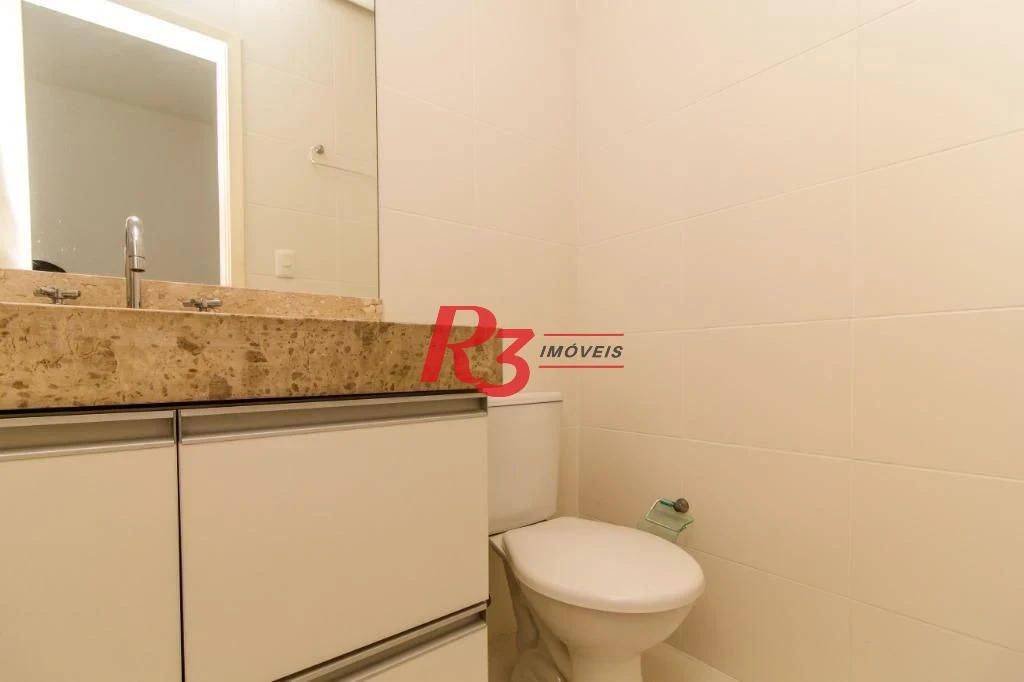 Apartamento com 1 dormitório para alugar, 54 m² por R$ 3.900,02/mês - Gonzaga - Santos/SP