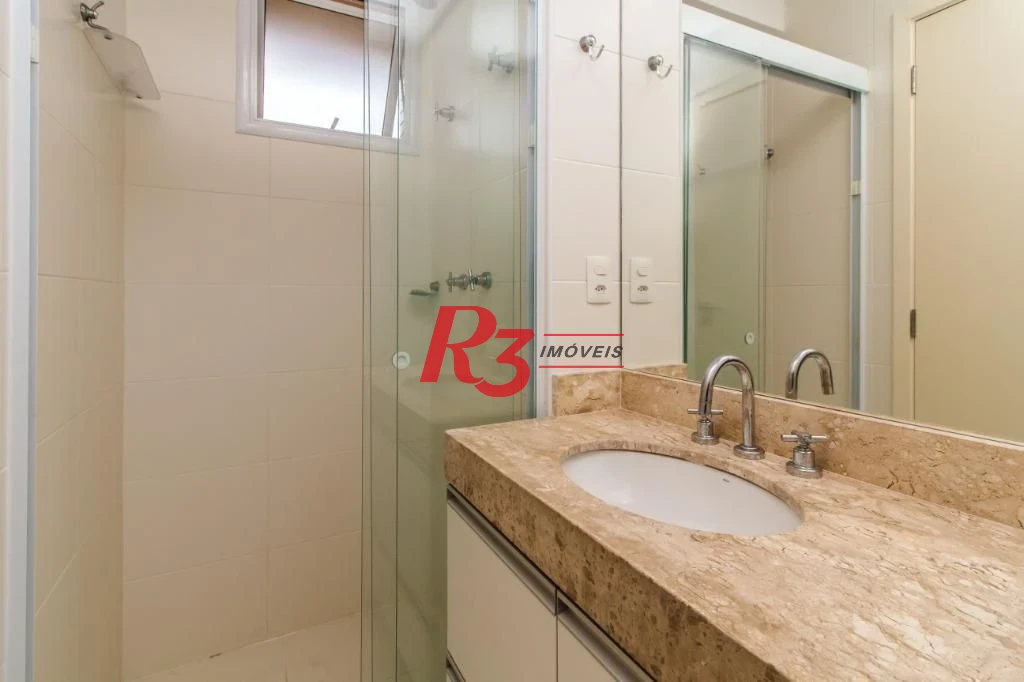Apartamento com 1 dormitório para alugar, 54 m² por R$ 3.900,02/mês - Gonzaga - Santos/SP