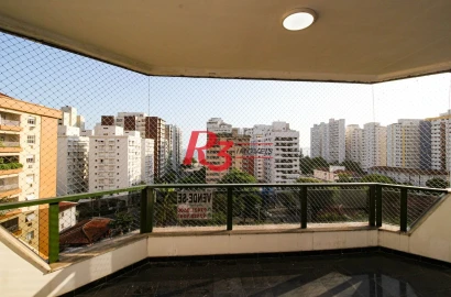 Apartamento com 5 dormitórios, 400 m² - venda por R$ 3.500.000,00 ou aluguel por R$ 17.000,00/mês - Embaré - Santos/SP